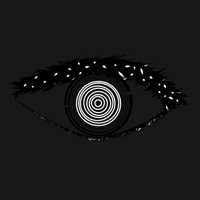 Free eye star night illustration
