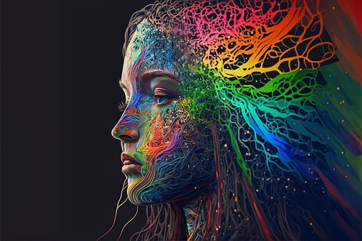 Free Girl Rainbow illustration and picture
