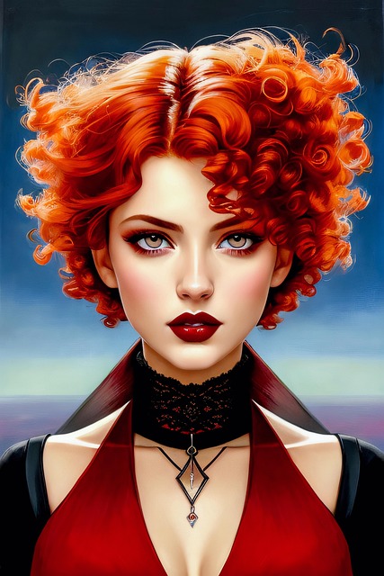 Download free HD stock image of Redhead Woman Free redhead woman goth illustration