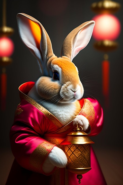 lunar new year, year of the rabbit, rabbit, bunny, new year, chinese new year, lantern, easter