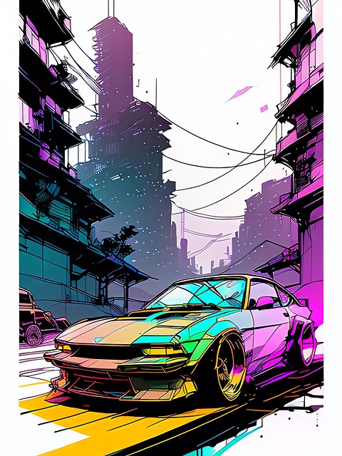 Free generated auto city illustration