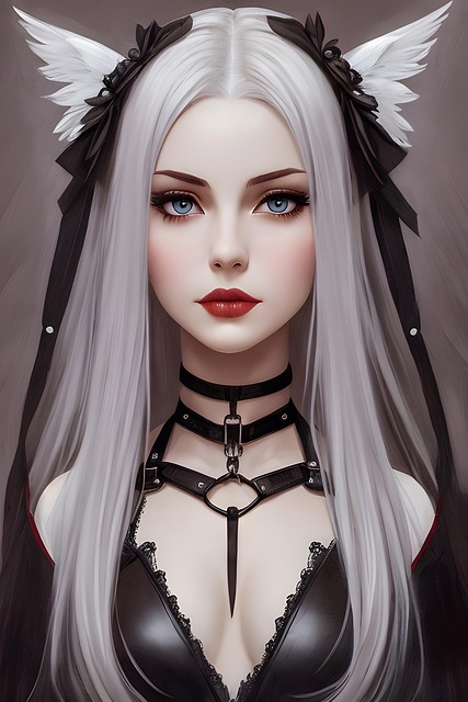 Free woman ghotic cute illustration