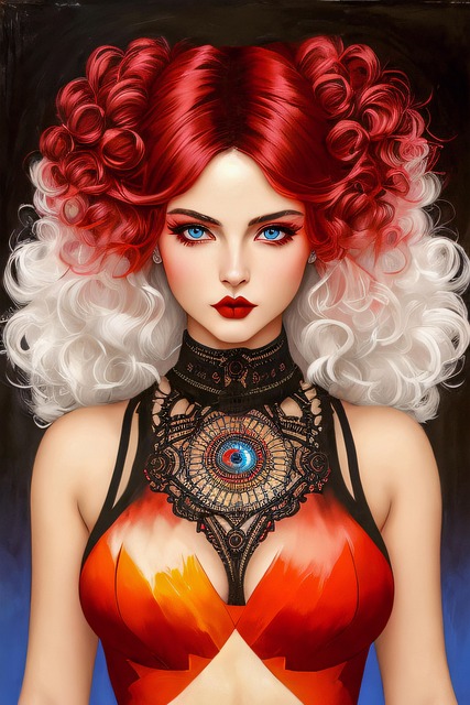 Download free HD stock image of Ai Generated Woman Free ai generated woman redhead illustration