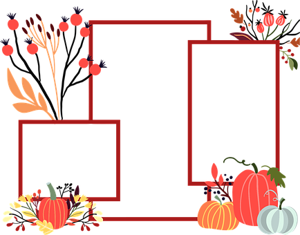 Rahmen, Herbst, Grenzen, Blumen, Natur