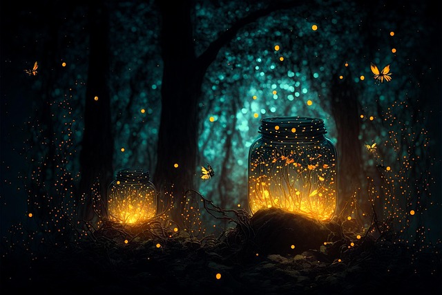 Free light woods abstract illustration
