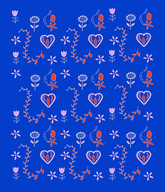 Blume, Tulpen, Herz, Muster, Textur