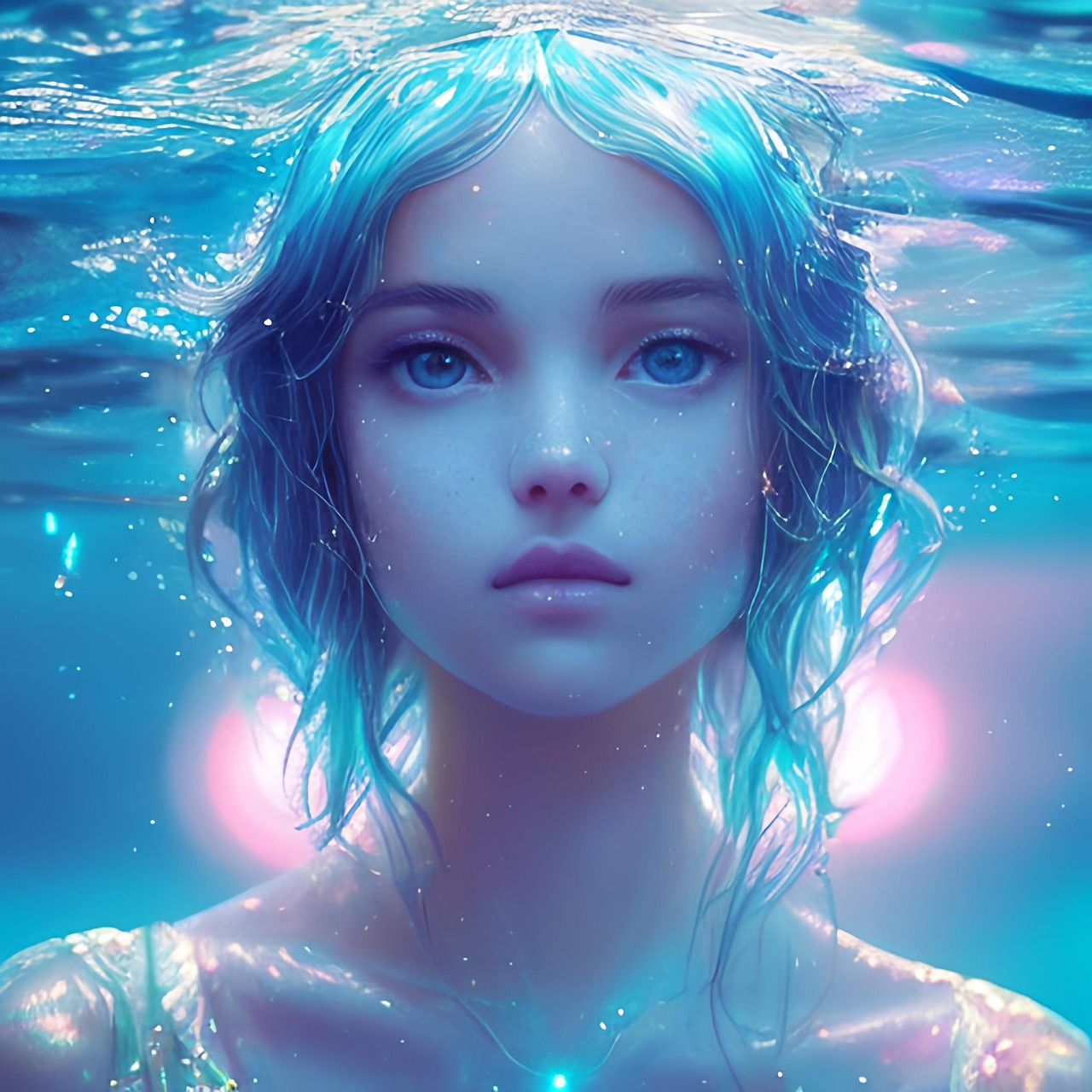 Download Ki Generated Ocean Girl Royalty Free Stock Illustration 