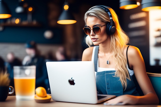 Free girl working colorful illustration