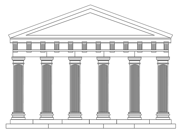 Free temple doric temple architecture illustration