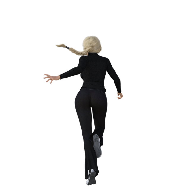 Free girl running blonde illustration