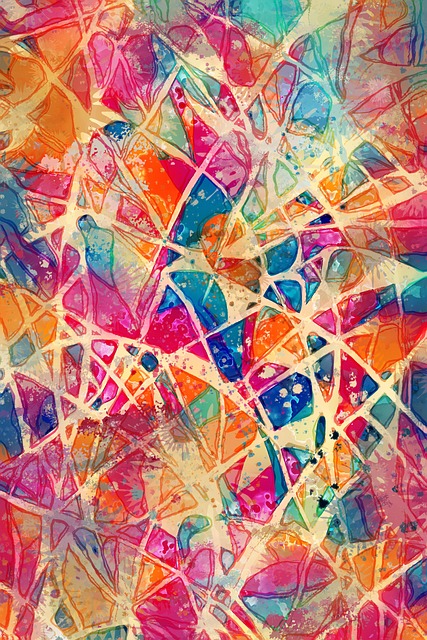 Download Abstract Art, Stained Glass, Colorful Background. Royalty-Free
