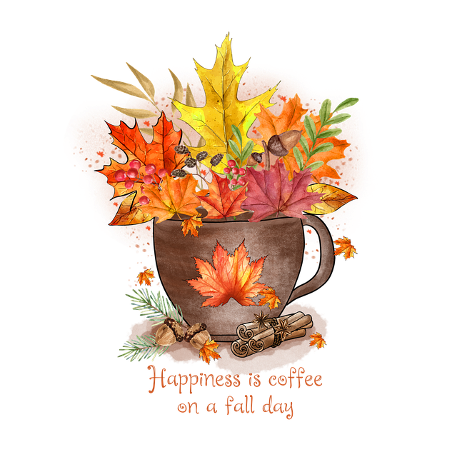 Free fall autumn wreath illustration