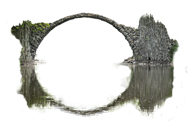 Download free HD stock image of Basalt Cutout Free basalt cutout reflection illustration