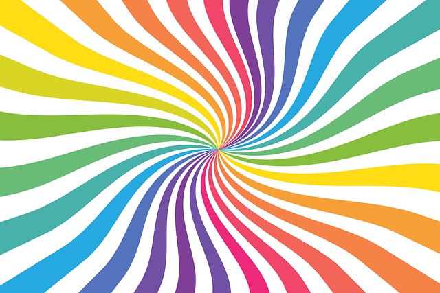 Free star waves rainbow illustration