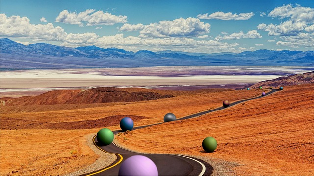 Free death valley desert landscape illustration