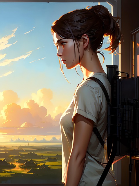 Download free HD stock image of Ai Generated Woman Free ai generated woman hiking illustration