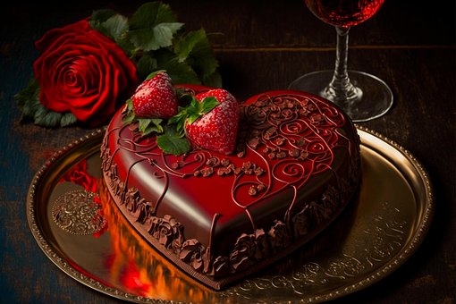 Hjerteformet Kake, Sjokoladekake, Kake