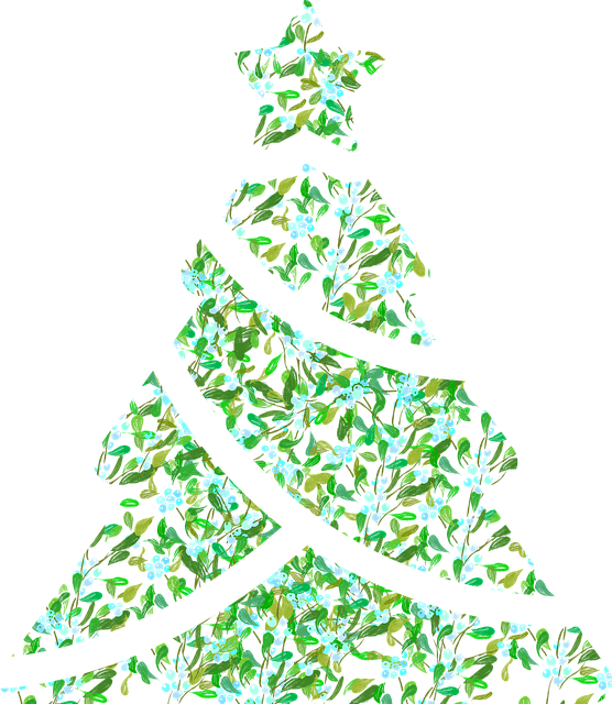 Free christmas tree mistletoe celebration vector