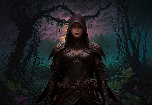 Free warrior forest nature illustration