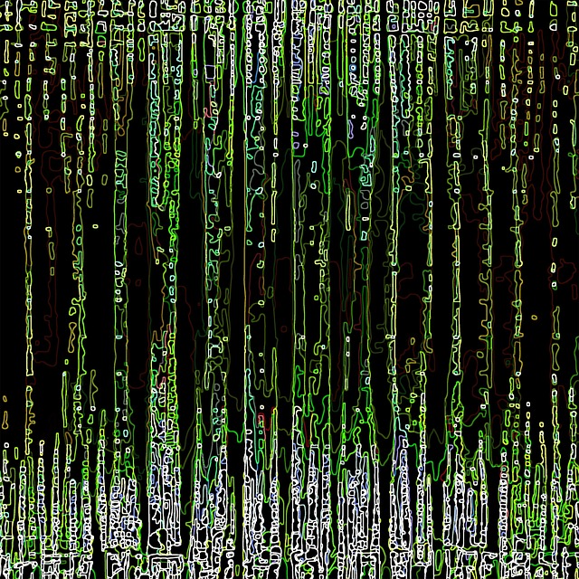 Free cyber cavern matrix data illustration