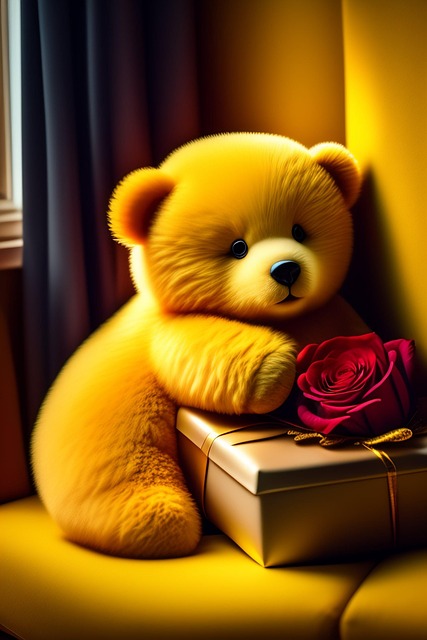 Free ai generated valentine's day teddy bear illustration