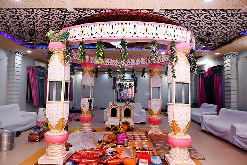 Mandap, Hochzeitsmandap, Dekoration