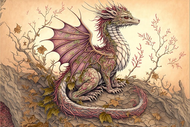 Drachen, Dornen, Sonnenuntergang
