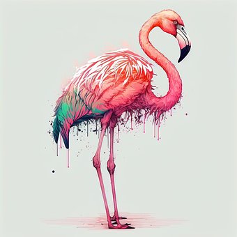 Flamingo, Vogel, Bek, Veren
