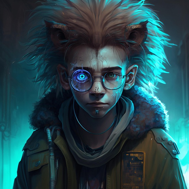 Free young man fashionable futuristic child illustration