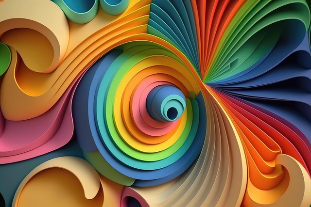 Free swirls colorful abstract illustration