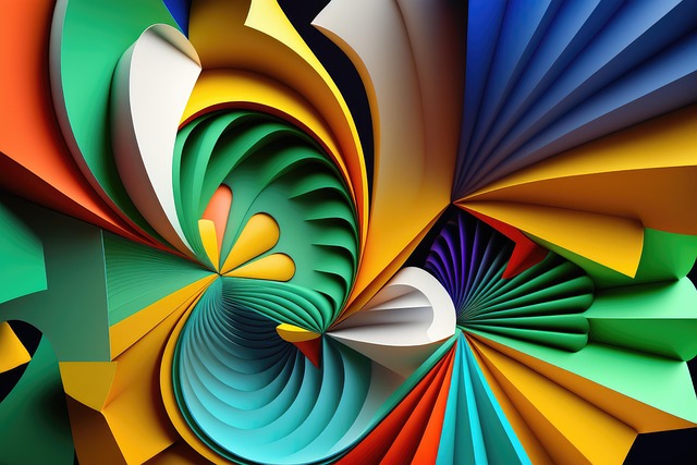 Free swirls colorful abstract illustration