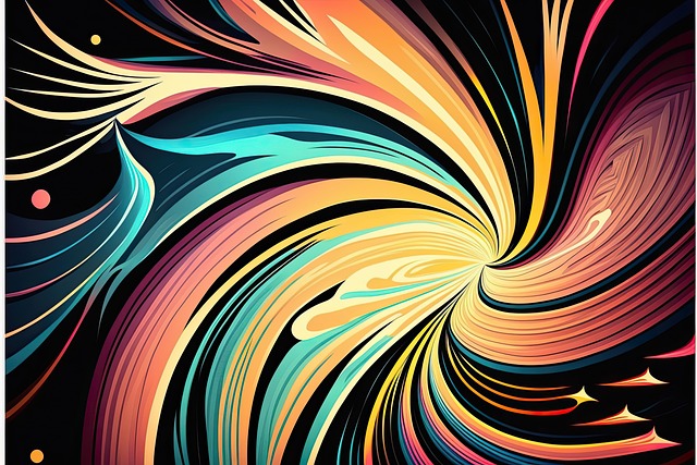 Free swirls colorful abstract illustration