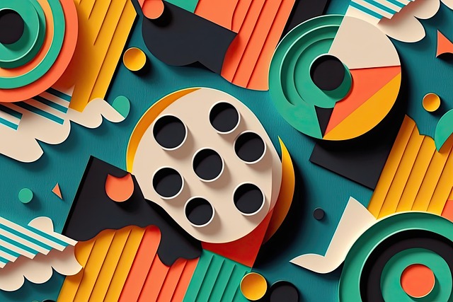 Free retro colorful pattern illustration