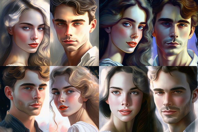 Free ai generated women men illustration