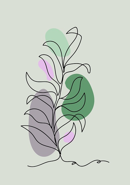 Free leaves boho bohemian illustration