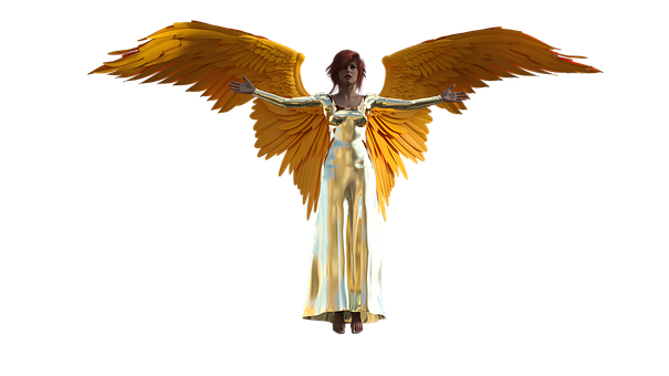 Gold, Kleid, Flügel, Engel, Fantasie