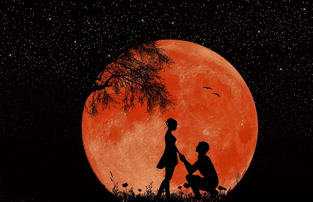 Heiratsantrag, Engagement, Vollmond