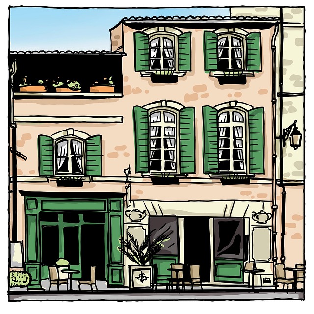 Free cafe restaurant hotel illustration