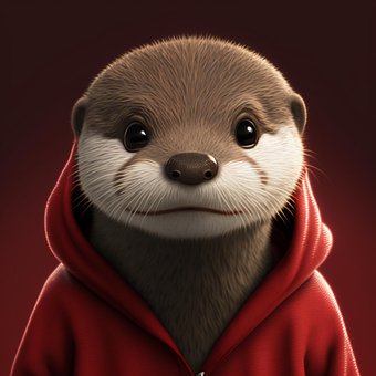 Lontra, Animal, Hoodie, Arte Digital