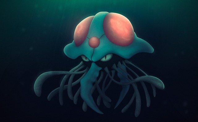 Free sea pokemon jellyfish illustration