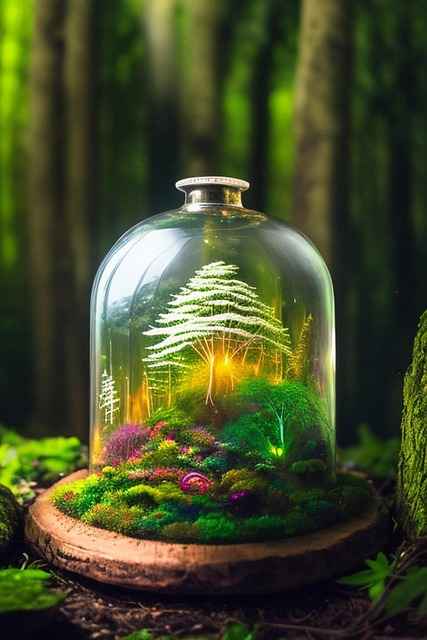 Free ai-generated glass miniature illustration