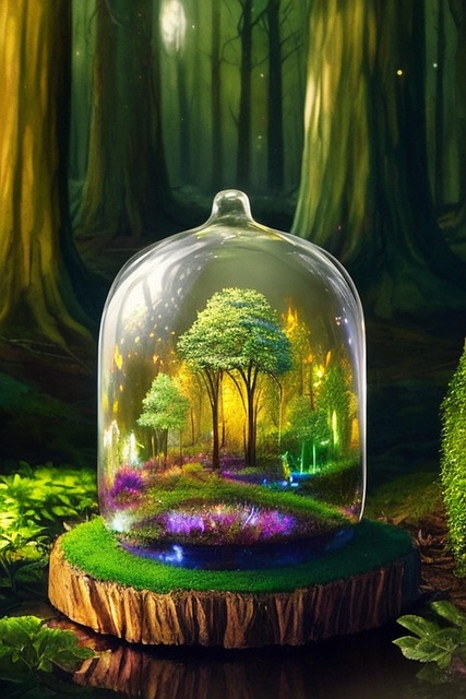 Free ki-generated glass miniature illustration