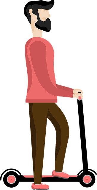 Free Man Scooter vector and picture
