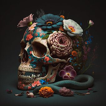 Free Ai Generated Skull illustration and picture