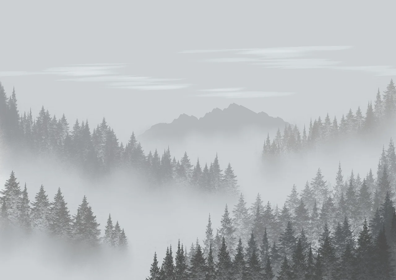 foggy mountain background