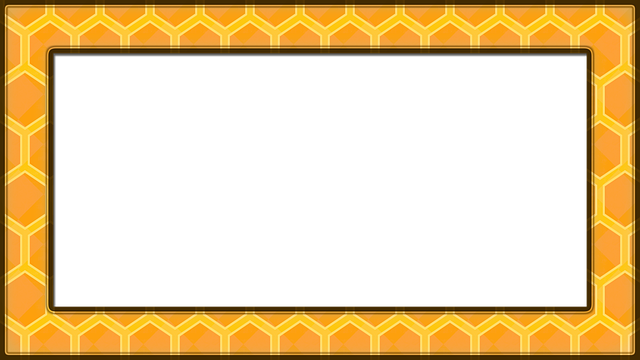 Free yellow frame honeycomb art illustration