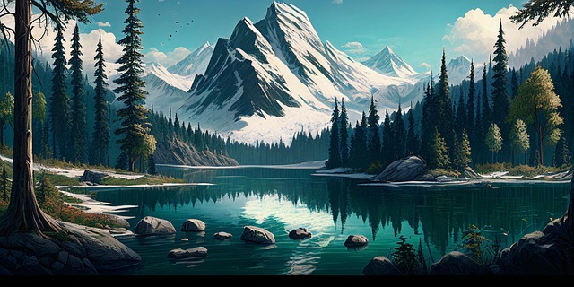 Download Landscape, Heaven, Mountains. Royalty-Free Stock