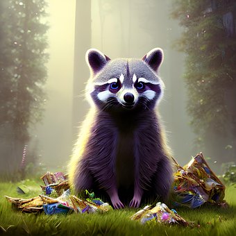 Ai, Dier, Wasbeer, Dieren In Het Wild