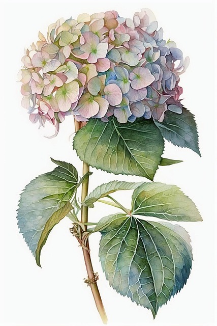 Free ai generated hydrangea flowers illustration