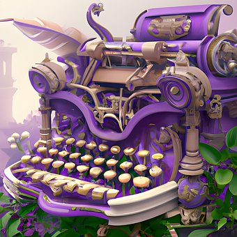 Art Nouveau, Skrivemaskin, Retro
